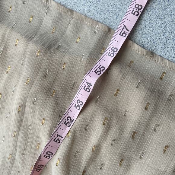 NWT R&M Richards Size 14 Halterneck Gown A-Line Dress Mocha Metallic Thigh Split - Picture 10 of 12